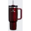 Stanley termosinis puodelis su šiaudeliu „The Quencher H2.0 Fluted Tumbler“, 1,18 l, blizgios kaštoninės spalvos