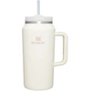 Stanley Thermal bottle with straw The Quencher H2.0 Tumbler 1.90L in cream color