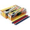 Staples Kabės surišimo šukos, plastikinės, 6 mm, raudonos, 100 vnt