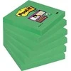 Staples Kabės POST-IT Pad SUPER STICKY 654-6SS-AW, šparagų žalia, 76x76mm, 90 lapų, 6 vnt.
