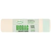 Drawstring compostable waste bags BioBag 50L (10 pieces per roll) 25 mkr. 60x70cm žalias