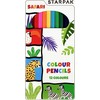 Starpak Safari pieštukai 12 spalvų intensyvios mokyklinės kreidelės vaikams 1 vnt.