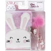Pliušinis dienoraštis su užsegimu Rabbit pen ausinės STARPAK 526044