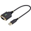 „StarTech 1P1FFC-USB-SERIAL“ lygiagretusis kabelis, juodas 0,3 m A tipo USB DB-9