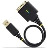 „StarTech 1P1FFC-USB-SERIAL“ lygiagretusis kabelis, juodas 0,3 m A tipo USB DB-9