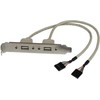 „StarTech“ galinio skydelio modulis 2x USB-A (USBPLATE)