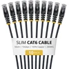 StarTech 50 cm juodas plonas CAT6 rinkinys (N6PAT50CMBKS10PK)