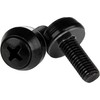 StarTech Rinkinys M6 x 12mm varžtai/poveržlės - 100 komplektų Juoda (CABSCRWSM62B)
