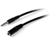 Kabelis StarTech Jack 3.5mm - Jack 3.5mm 1m juoda (MUHSMF1M)