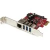 Kontrolierius StarTech PCIE x1 - 3x USB 3.0 + Ethernet (PEXUSB3S3GE)