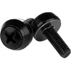 StarTech Rinkinys varžtai M5 x 12mm/poveržlės/veržlės - 100vnt. Juoda (CABSCREWM52B)