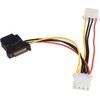 StarTech SATA 15 kontaktų – Molex x3, 0,15 m, daugiaspalvis (LP4SATAFM2L)
