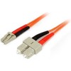 StarTech LC-SC šviesolaidinis laidas, daugiamodis, 50 / 125, dvipusis, 2m (50FIBLCSC2)