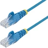 StarTech STARTECH.COM 25 cm mėlynas plonas CAT6 tinklo kabelis 100 W PoE RJ45 LSZH 28 AWG pliko vario patch kabelis - Ethernet