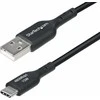 „StarTech“ 1 m USB-A į USB-C kabelė, juoda/laidas, USB 2.0 duomenų perdavimas