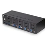 StarTech.com 4 prievadų dviejų monitorių „DisplayPort KVM“ jungiklis, 4K 60Hz, 2x USB 5Gbps šakotuvo prievadai, 2x USB 2.0 HID prievadai, karštųjų klavišų ir mygtukų perjungimas, atitinkantis TAA reikalavimus - 3,5 mm garsas, HDCP (P4DD46A2-KVM-SWITCH) - KVM / garso jungiklis - 4 x KVM / garsas / USB - 1 prievadas