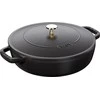 Zwilling Gili keptuvė troškinimui su dangteliu Staub - 28 cm, Juodas