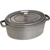 Ovalus ketaus puodas STAUB, 31 cm, 5,5 l, spalva: pilka