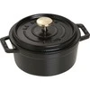 Staub Cocotte 12cm apvalus juodas, ketaus