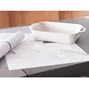Zwilling Staub Stačiakampė keraminė lėkštė, skirta kavai, 4,5 l, balta