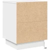Šalia lovos spintelė 2 pcs Balta 39 x 34,5 x 50 cm