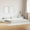 Lova Grindų lovos rėmas Balta 200 x 220 cm Kietos pušies mediena