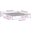 Lova Lovos rėmas Ruda 200 x 220 cm Kietos pušies mediena