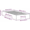 Lova Lovos rėmas Ruda 80 x 200 cm