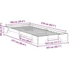 Lova Lovos rėmas Balta 100 x 210 cm Kietos pušies mediena