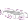 Lova Lovos rėmas Balta 90 x 210 cm Kietos pušies mediena