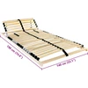 Lamelinis lovos pagrindas Ruda 140 x 190 cm Kietas bukas medis
