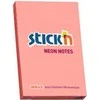 Stickn Lipnūs lapeliai Stick´N 21162, 51x76mm, 100 lapelių,,neoninės rožinės spalvos