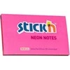 Stickxb4N Lipnūs lapeliai Stick´N 21169, 76x127mm, 100 lapelių, neoninės rožinės spalvos
