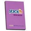 Stickn Lipnūs lapeliai Stick´N 21208, 51x76mm, 100 lapelių, Neoninės violetinės spalvos