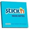 Stickn Lipnūs lapeliai Stick´N 21209, 76x76mm, 100 lapelių, neoninės mėlynos spalvos