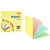 Stickn Lipnūs lapeliai Stick´N Magic Pads 21571, 76x76mm, 4x25 lapelius, 4 pastelinės spalvos