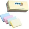 Stickn Lipnūs lapeliai Stick´N 21531, 38x51mm, 12x100 lapelių, 4 pastelinės spalvos
