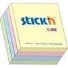 Stickn Lipnūs lapeliai Stick´N 21013, 76x76mm, 400 lapelių, įvairių pastelinių spalvų