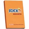 Stickn Lipnūs lapeliai Stick´N 21160, 51x76mm, 100 lapelių,Neoninės oranžinės spalvos
