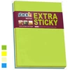 Stickn Notes Stick'N ekstra sticky 203x150mm 45 blade ass. 4blk/pak