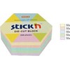 Stickn Notes sześciokąt, 61x70mm, mix 5 kol. pastelowych, 250kart. Stick''n 21826