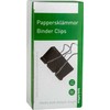 Stickn Papirklemme stål bnt sort 30mm foldback 12stk/pak - (12 stk.)