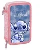 Piórnik Penalas Dviejų skyrių pieštukų dėklas „Stitch“ su priedais