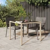 Sodo stalas Smėlio 90 x 90 x 75 cm poliratanas