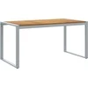 Sodo stalas Pilka 160 x 80 x 75 cm Kietos akacijos mediena