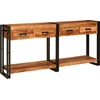 Konsoliniai staliukai 2 vnt. Ruda 161 x 33 x 75 cm