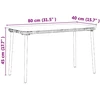 Sodo stalas Juoda 80 x 40 x 45 cm poliratanas