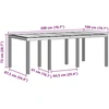 Sodo stalas Balta 200 x 100 x 73 cm poliratanas