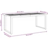 Sodo stalas Pilka 200 x 90 x 75 cm Kietos akacijos mediena