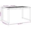 Sodo stalas Pilka 140 x 80 x 75 cm Kietos akacijos mediena